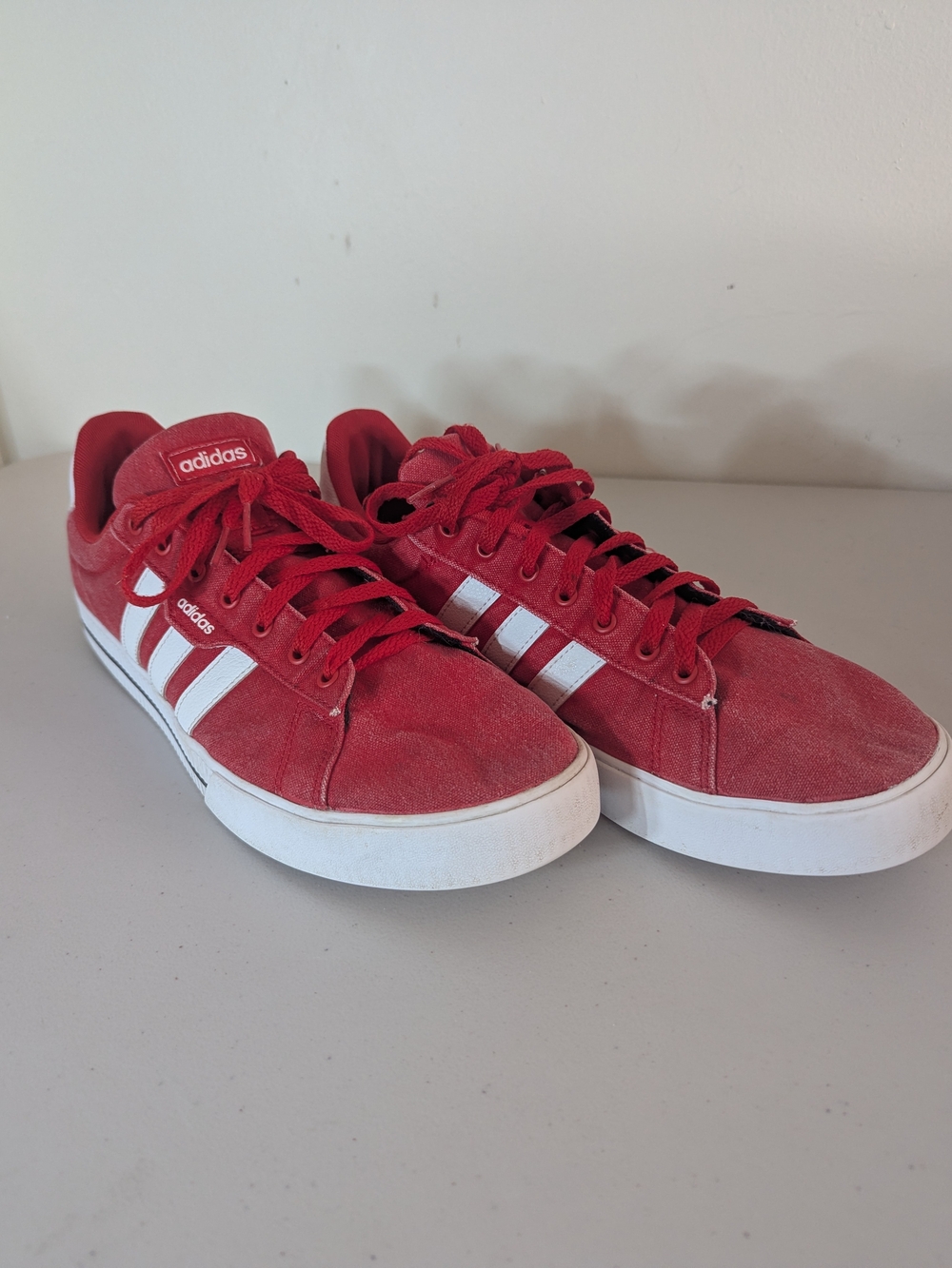 adidas Daily 3.0 Scarlet Red Canvas Sneakers Men’s Size 13 GY8116